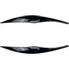 NEGRO Nero lucido Fari Sopracciglia Palpebre Misura for BMW Serie 3 E90 E91 320I 330I 05-12 Copertura Ciglia Testa adesivi luce sopracciglio dei fari dell'automobile