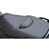 Moto Discovery Coprisella compatibile con Yamaha T-Max 500 2001-2007 nero con cuciture nere e logo rosso