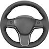 MEWANT Coprivolante Su Misura da Cucire per Tesla Model 3 Tesla Model Y | Model 3 2017-2023 / Model Y 2020-2023 Traspirante Per Volanti Riscaldati Resistente