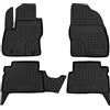 WALSER Tappetini in gomma per auto XTR su misura compatibile con Ford Kuga 1 2008 - 2012, Tappetini auto antiscivolo, protezione vano piedi