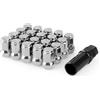 WTIXCRQ Bulloni Ruota Compatibile con Suzuki per SX4 per Jimny 20 Pezzi Ferro Ettagonale Raggi Ruota Dadi di Bloccaggio Lunghezza 32 Mm estremità Chiusa Dado M12 * 1.25(3)