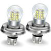 Ruiandsion P45T H5 R2 Lampadina LED Moto Bianca 10-30V Non Polarità Super Luminosa 3014 39SMD 800LM Alimentatore Integrato Sostituto per Fanale Anteriore Auto/Moto (Confezione da 2)