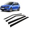 CarJoy Deflettori d'aria per finestrini laterali, compatibili con Skoda Fabia III NJ 2014-2018, parapioggia, deflettori esterni, 4 pezzi