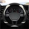 FJGIGN Coprivolante In Antiscivolo Coprivolante Per Auto A Forma D Per VW Per Golf 7 Per Polo 2014-2022 Per Scirocco Per Jetta 6 2017-2022 Per Santana 2016-2022(BLACK WHITE)