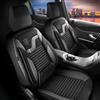 GIOVANNI BUTTI Copri-sedili universali per auto e SUV - Coprisedile anteriore di alta qualità in velluto nero e grigio - Compatibile con airbag - Kit di montaggio incluso