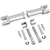 Hokuotolite Kit Supporto Pedane Passeggero per Harley Softail Deluxe Fat Boy Heritage Sport Glide Softail Slim Street Bob Breakout Low Rider 2018-2026, Cromo