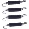 Bstenke Ganci a molla di scarico modificati per moto, 85 mm, universali, in acciaio inox, 4 pezzi