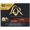 Generico Caffè L'OR Espresso FORZA - 200 Capsule in Alluminio - Intensità 9 - Compatibili con Macchine Nespresso - 5 Confezioni da 40 -DD-