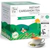 TeaFit Premium Unsweetened Cardamom Instant Tea Premix - 20 Single Serve Sachets | Ready to Drink Instant Milk Tea Premix | Home Like Elaichi Chai | No Added Artificial Sugar