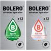 Generico SET 24 BOLERO bustine da 3 grammi 12 Ice Tea Peach Pesca + 12 Apple Mela Preparato istantaneo per Bevande con Stevia e Vitamina C e Senza Zucchero