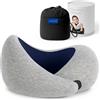 OSTRICH PILLOW Ostrichpillow Go Neck Pillow - Cuscino da Viaggio in Memory Foam, Design Ergonomico a 360º, Lati Asimmetrici, Borsa da Viaggio Inclusa, Fodera Lavabile in Modal