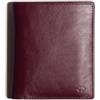 Harber London - Portafoglio bifold in pelle con protezione RFID, per 18 carte di credito e banconote, con tasca portamonete | Borgogna | Fatto a mano
