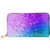 OCELIO Portafoglio lungo palmare da donna in pelle fumè colorato portafoglio portatile lungo utilizzato per carta di credito contanti monete, Glitter Lustrini Spot, One Size, Casual