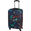 BERTOO Coprivaligia Taglia L Viaggio Nero Scuro Elastico Protettivo per Bagagli con Chiusura a Cerniera per Valigie Medie 57-65cm