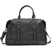 HERLING - research HERLING Borsone uomo/donna PASCAL vintage borsa da viaggio pelle PU (Anthracite Grey)