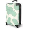 NoBoringSuitcases.com® Trolley Bagaglio a Mano 55x40x20, Bagaglio da 10 kg con Ruote, Valigia Rigida, Trolley Cabina con Motivo a Macchie di Mucca, Disponibile in Diversi Colori, Valigia per Aereo