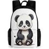 WECECE Zaino Cute Panda Scuola Elementare Zaini Animal Theme Seconda Bimbo Zaino Prima Elementare Bambino Zainetto - Idea Regalo