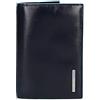 PIQUADRO - Porta Passaporto 9 cm Blue Square in Pelle - Unisex - Blu Notte | Formato viaggio, Elegante e Professionale, Compatto, Trasferte