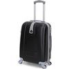 Valigeria.shop Trolley ORMI Bagaglio a Mano IDONEO RYANAIR 55x40x20 Cm. Leggero Rigido in Abs, Valigia fino a 45 Litri 10 KG con 4 Ruote (55cm, Nero)