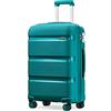 Kono Valigie da viaggio rigide 4 ruote Trolley, resistente e leggero, serratura TSA, cerniera YKK, ruota silenziosa, turchese, Cabina 55cm, Bagagli cabina