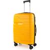 ITACA - Valigia Media da Viaggio Rigide. Trolley Medio con 4 Ruote Doppie Girevoli. Materiale PP Valigia Media Rigida in Offerta Resistente e Super Leggero - Robusta Valigia 20 kg TSA, Giallo