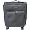 COVERI COLLECTION Trolley Morbido, bagaglio a mano 55x40x20 4 ruote, Chiusura Combinazione,Misure Ideali, Perfette per Ryanair, Air Italy, easyJet, Lufthansa ESPANDIBILE !!! (NERO)