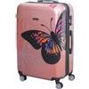 CELIMS - Valigia Grande 75 cm in Policarbonato | Valigia Grande 23 kg | Leggera | Oro Rosa