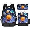 ASD Jewerly 3Pcs Set personalizzato ingegneria veicoli a tema zaino borsa regalo, nome personalizzato costruzione veicoli a tema escavatore camion stampa zaino casual laptop daypack borsa (style29)