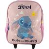 CERDÁ LIFE'S LITTLE MOMENTS Zaino Asilo Stitch con Trolley 25x32x12 cm - Leggero 615 g, Manico Telescopico 20 cm, Spallacci Imbottiti a Scomparsa, Patch in Gomma - Licenza Ufficiale Cerdà
