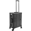 Zalydala Valigetta professionale per trucchi, 22 con illuminazione a LED, 3 livelli, portata 50 kg, altezza regolabile (82 cm), con LED da 8 x 5 W e alimentatore UE, per truccatori professionisti