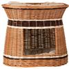 e-wicker24 Alles aus Weide e-wicker24 Cuccia Gatto Vimini a 2 piani Cesta per Gatti Cuccia Gato Interno Cesta per Cani Fatto a Mano Letto per Gatti o Cani Lettini per Gatti con 2 Morbidi Cuscini Letto per Animali (ovale, beige)