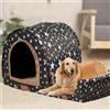 qing yun Cuccia grande di lusso per cani, calda cuccia per cani, XL XXL, per interni, casetta per cani, grande cuccia per cani, caverna per gatti, igloo, per interni ed esterni (3XL, 105)