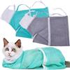 KLLJ Borse per Toelettatura di Gatto,2pcs Borsa da Bagno di Gatti a Rete,Borsa di Gatti per Doccia,Borsa Regolabile di Gatti Antigraffi di Contenimento,per Bagno Rifinitura Unghie Orecchie Pulizia Unghie