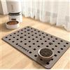 Xisnuient Tappetino Antiscivolo in Gomma per Animali Domestici Antiscivolo Assorbente Ad Asciugatura Rapida Tovaglietta per Ciotola di Cane E Gatto Forniture per Animali Domestici (40x60 cm,Marrone)
