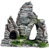 Ulalaza Decorazioni per acquari Paesaggistica Ceppo d'albero Foro Grotta di Roccia Nascondigli Acquario in Pietra Legno Galleggiante Resina Dipinto con Dettagli realistici Accessori per Il Castello