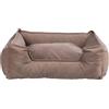 TRIXIE Cuccia per cani Talia, 80 x 65 cm, colore marrone, accogliente cuscino per cani con fine velluto, per cani di taglia media, antiscivolo e lavabile, 37816