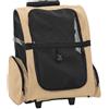 vidaXL Carrello per Animali 3 in 1 Design Sabbia 48x32x(57-106) cm Tessuto
