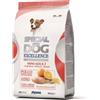 Generico Monge Special Dog Excellence Mini Adult Pollo 800gr, alimento completo per cani adulti di taglia grande con riso, semi di lino e agrumi, senza coloranti, confezione da 800 grammi.