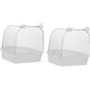 Mipcase 2pezzi Vaschetta per Bagnetto Pappagalli in Dura Scatola da Bagno per Uccelli Piccoli in Gabbia Doccia per Pappagallo e Fringuello Strumenti di Pulizia per Uccelli Domestici Vasca