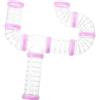 MUELODSIC Tubo Labirinto per Criceti e Topi in Plastico Rosa Materiale Rinforzato, Bocca Tunnel Resistente, Espande la Gabbietta del Criceto e Arricchisce la Casa del Pet Set 1