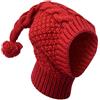 Krmoau per cani di Natale, cappello di lana invernale per animali domestici, caldo cucciolo collo e protezione per la testa, cappello a maglia, caldo con cappuccio, protezione per la testa