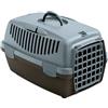 Stefanplast Trasportino con Porta in plastica Gulliver 1, Trasportino per Animali, Blu, Marrone, 48x32x31cm, Plastica, Gatti, Cani, con Fessure di Ventilazione