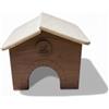 Euroshoppingonline Casetta per tartarughe di terra ricco porcellini d'india in legno multistrato terrario senza fondo ricorevo casa chalet villetta gabbia terrario rettili serpenti 30x30x23 (Noce Coniglio)