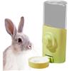 Moxeupon Gabbia automatica - Mangime per acqua di coniglio per gabbia | animale senza dispenser di acqua sospeso, fontana, mangime per animali domestici per cage da 600 ml per lepre, cincillà