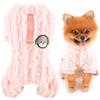 SMALLLEE_LUCKY_STORE Pigiama in pile carino per cani di piccola taglia, gatto, cucciolo, tuta a quattro zampe, maglione con anello a D, caldo e morbido, abbigliamento per animali domestici, Chihuahua,