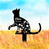 DGJSSK Lapide Personalizzata in Metallo per Animali Domestici con Incisione Floreale Decorazione Lapide per Animali Domestici, Lapide per Animali Domestici All'Aperto, Regali Funebri per Cani e Gatti