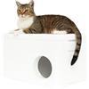 QLS Casetta isolata per gatti 58 x 38 x 35,5 cm bianca