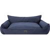 Bjird Cuccia per Cani - Letto Con Rivestimento in Cordura Rimovibile (Lavabile a 30°) - Per Taglia Piccola e Grande - Coccolosa - 132 x 106 cm - Blu Fancy