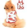 PAIDEFUL Camicie per Cani di Piccola Taglia Gatti Ragazze Gilet in Morbido Cotone Tee Bretelle Canotte Traspiranti Cucciolo Chihuahua Yorkie Vestiti Magliette Pet Estate Anguria XL