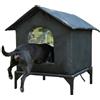 Yplkm Cuccia Per Gatti,Con Base Sollevata Impermeabile,Casetta Per Gatti Da Esterno Resistente Alle Intemperie - Per Cucciolo Cane Coniglio Animale Giardino Patio Interno Casa Inverno Estate